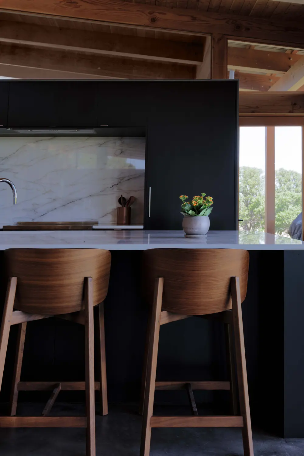 Inside the studio — a considered, material-rich interior